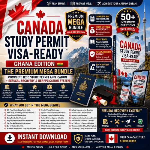 CANADA Study Permit Mega Bundle - COMPREHENSIVE VISA GUIDE SERIES
